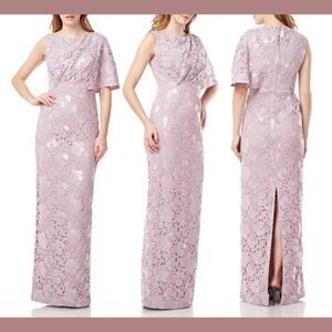 NWT JS Collection Arabella Sequin Lace Gown Women's Amythest Size 2